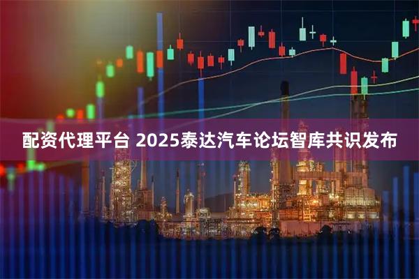 配资代理平台 2025泰达汽车论坛智库共识发布
